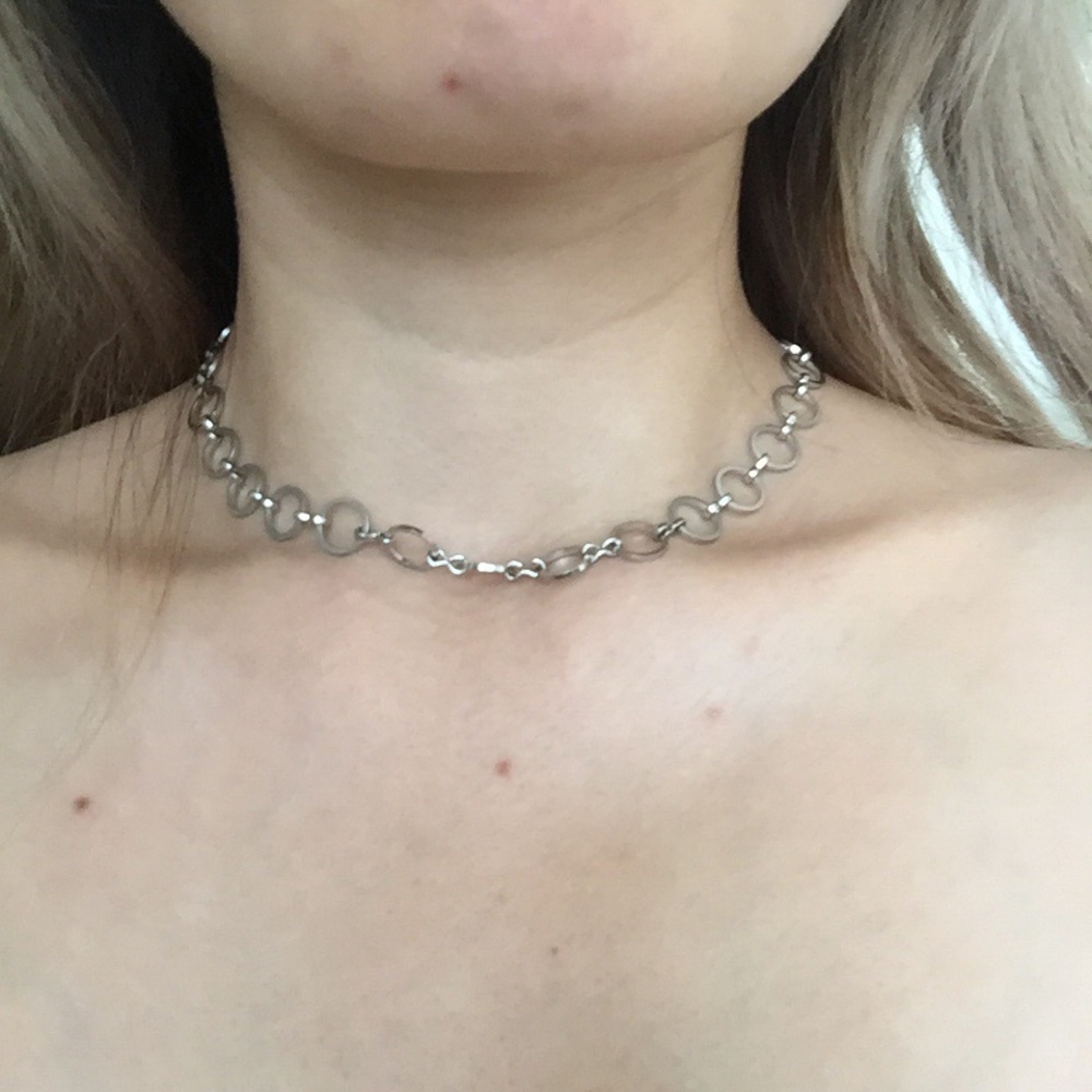 BN brandy silver hoop chain chocker - Picture 2 of 7